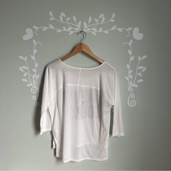 Forever Young White & Leopard Print Top From Jessica Simpson Size M - Picture 5 of 6